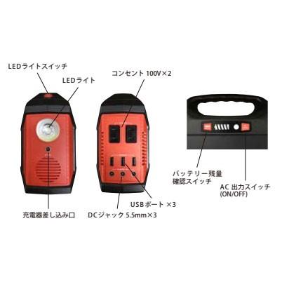 富士倉 BA-155 モバイルバッテリー 42000mAh エンジョイ♪アウトドア