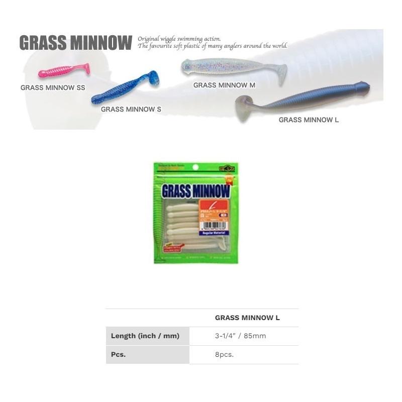 エコギア グラスミノー L 3-1/4インチ 115 パール/スモークシルバーGLT