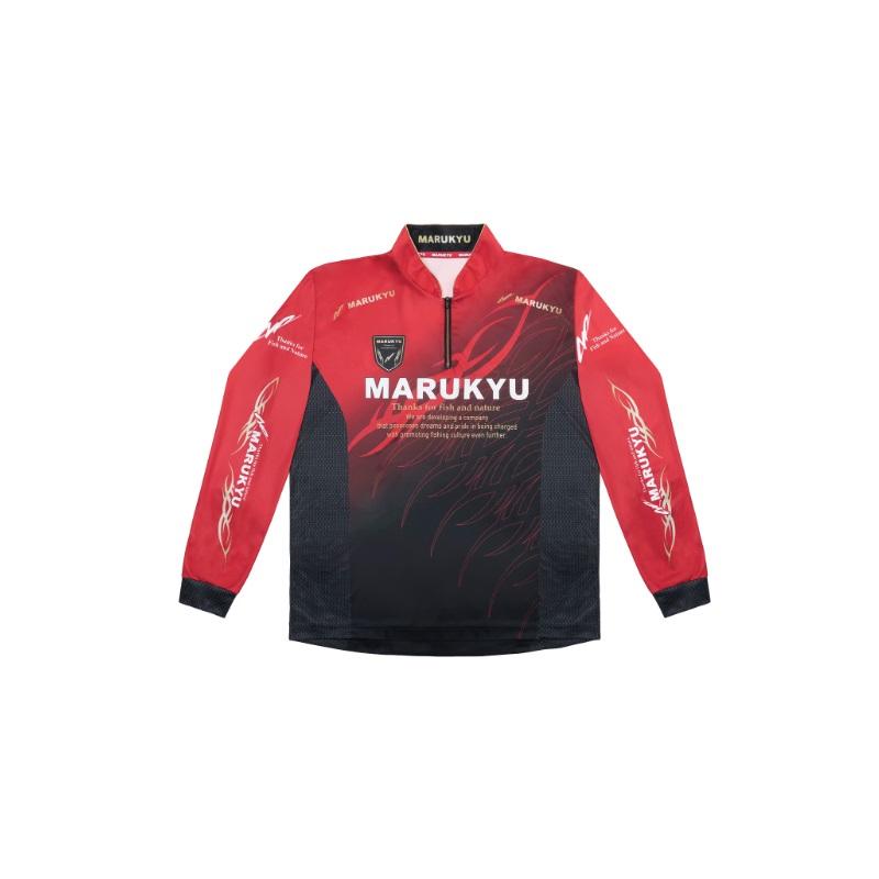 マルキュー TR-01 マルキュージップアップシャツ レッド L : 釣具のFTO