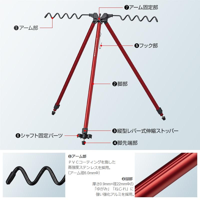 ゴールデンミーン レッドゾーン サーフ三脚 R #ブルー : 釣具の ゴールデンミーン レッドゾーン サーフ三脚 R #ブルー : 釣具の