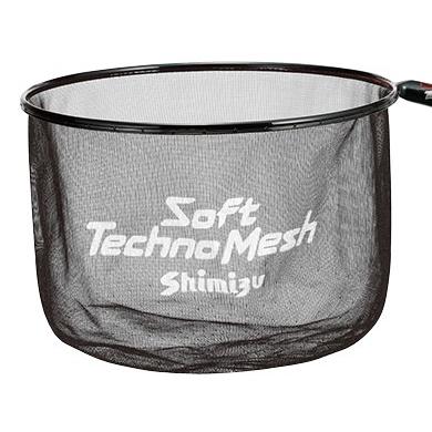 シミズ　テクノメッシュ　カーボスター　鮎タモ シミズ 鮎タモ テクノメッシュ ソフト カーボスター 39cm ブラックBJ