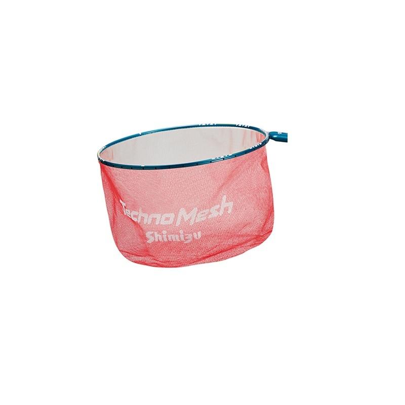 シミズ　鮎タモ テクノメッシュ TT ハード 39cm レッドCA / 鮎釣り 鮎ダモ 素ダモ