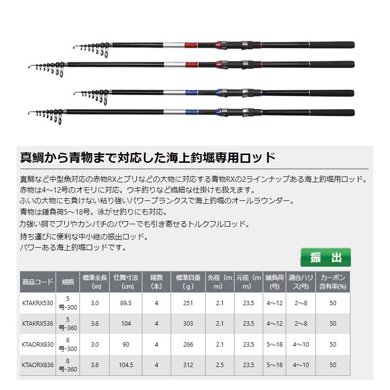 大阪漁具 KTAORX836 海上釣堀青物RX 8号-360 : 釣具のFTO - 通販