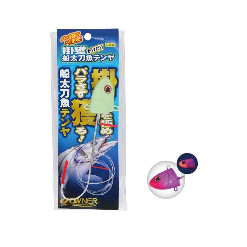 オーナー Z-6215 掛獲船太刀魚テンヤ 60号 02 パープルピンク(ケイムラ