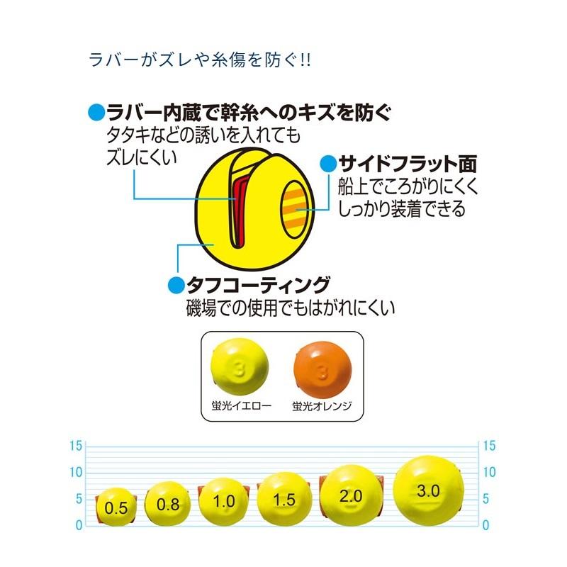 ヨシ オーナー 81195 誇高カワハギ中オモリ 2号 蛍光イエロー : 釣具
