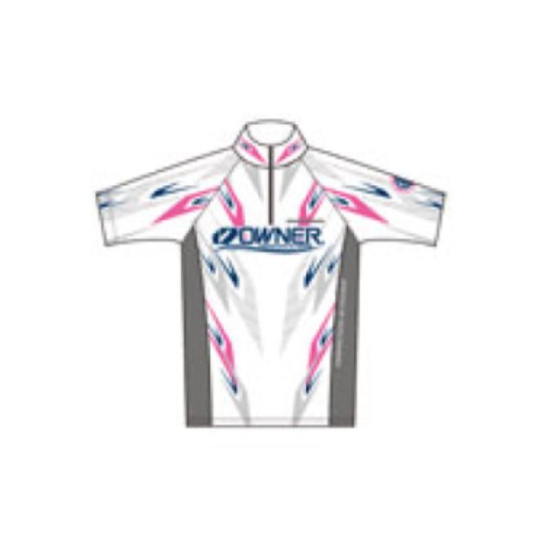 オーナー 半袖ストレッチシャツ LL ホワイト/ピンク　【釣具　釣り具】 オーナー 半袖ストレッチシャツ LL ホワイト/ピンク : 釣具のFTO