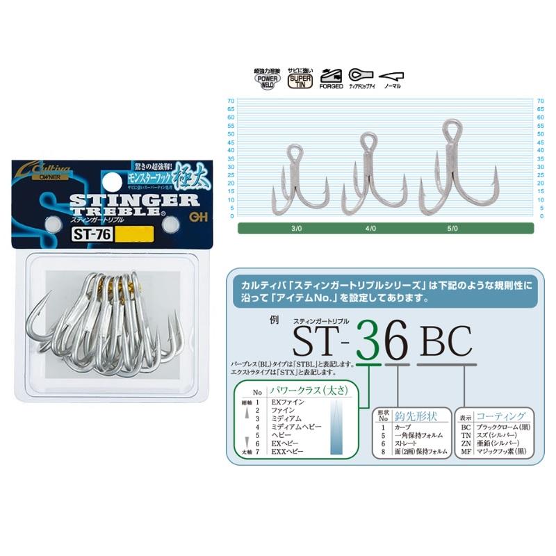 オーナー ST-76 スティンガートリプルフック #3/0 : 釣具のFTO - 通販