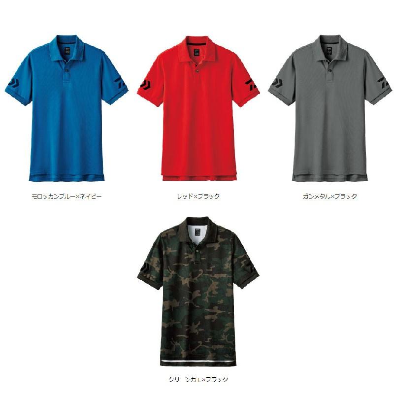 DAIWA（ダイワ） DE-7906 半袖ポロシャツ ネイビー×チェリートマト