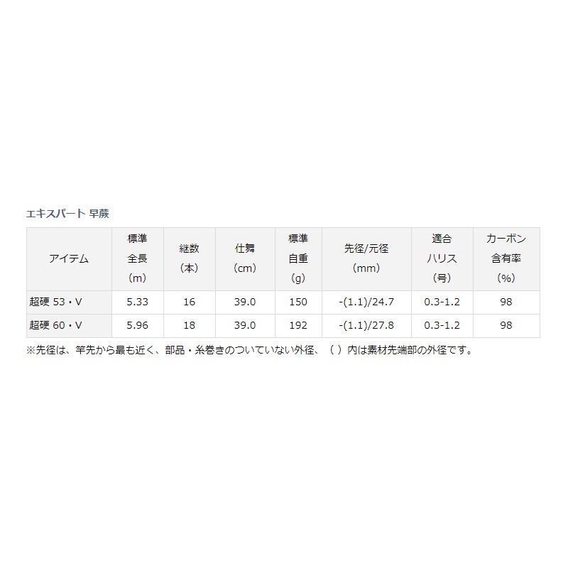DAIWA（ダイワ） エキスパート 早蕨 超硬 60・V / 渓流竿 : 釣具のFTO