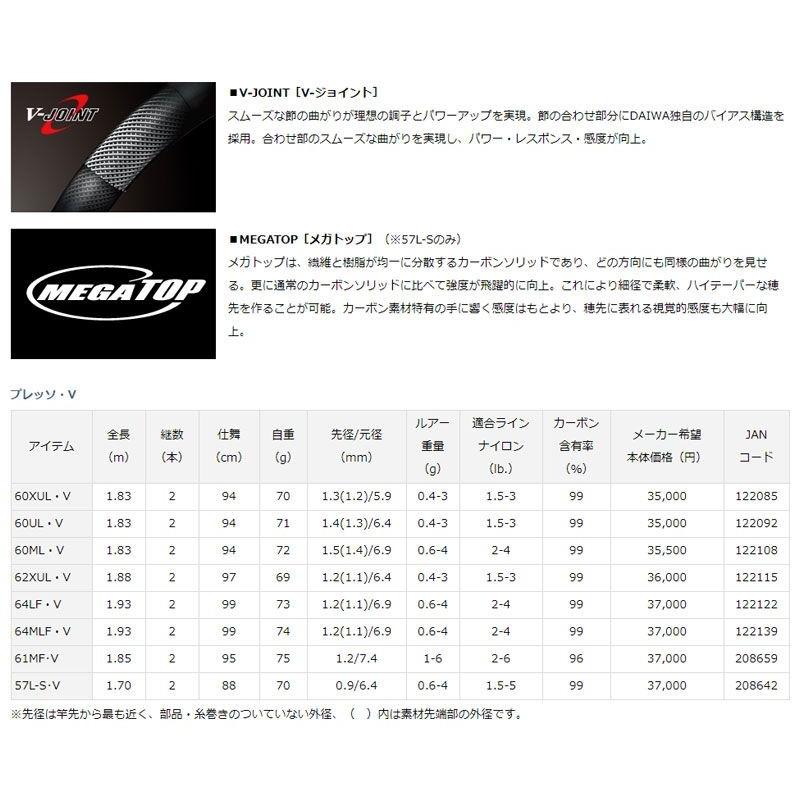 ダイワ　プレッソ 61MF・V / トラウトロッド エリアトラウト DAIWA DAIWA
