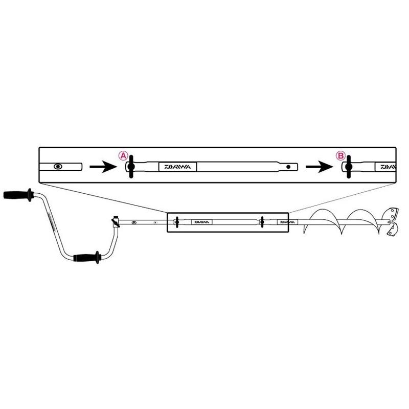 DAIWA（ダイワ） アイスドリル 延長キット 50（Y） / ワカサギ釣り