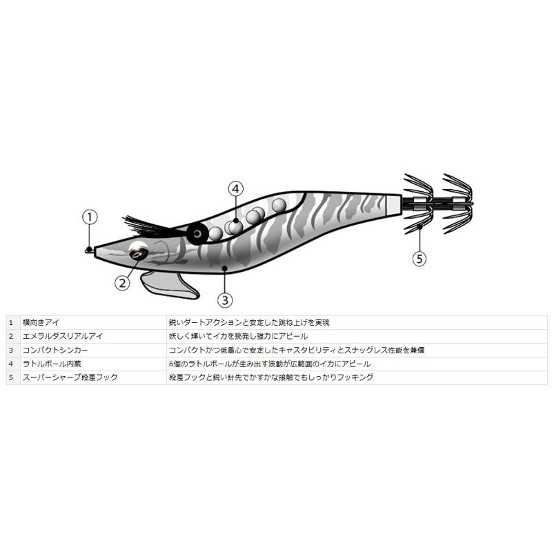 DAIWA（ダイワ） エメラルダスラトル 4.0号 パープル-西瓜ポイズン