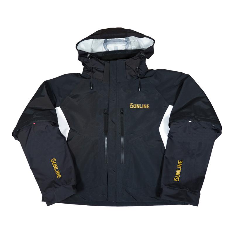 SUNLINE レインウェア Mサイズ 黒　(SUW-23301)+キャップ サンライン SUA-09216 S-DRY鮎ショートレインジャケット ブラック 4L