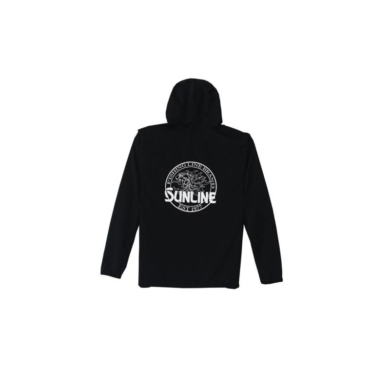 サンライン SUW-15208DPK DRYフルジップパーカー S ブラック 【夏物