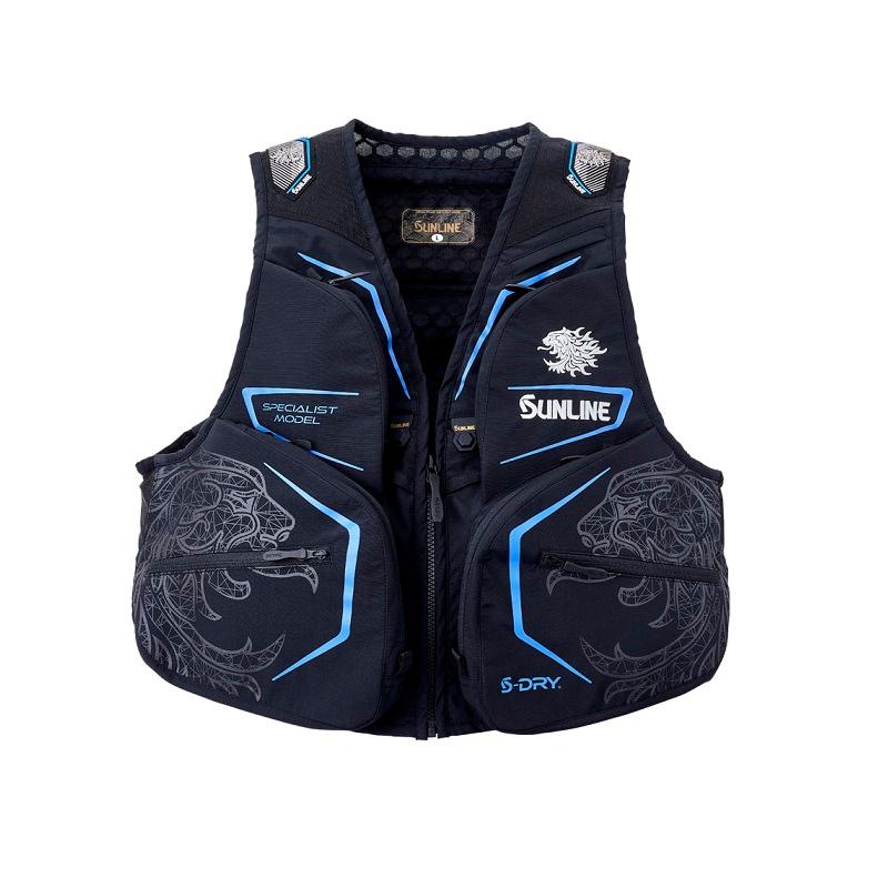 サンライン] ベスト S-DRY鮎ベスト SUA-09215 ブラック LLサイズ サン