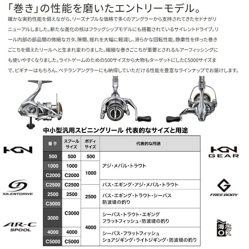 シマノ（SHIMANO） 23 セドナ 4000 / スピニング リール : 釣具のFTO