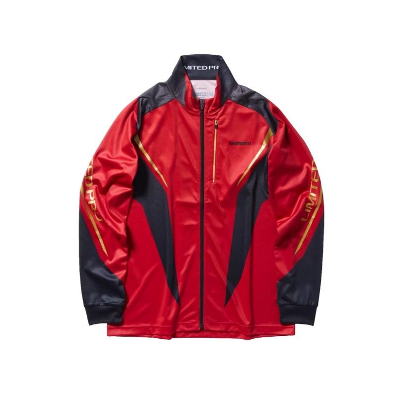 シマノ SH-107X リミテッドプロ フルジップ シャツ L ブラッドレッド