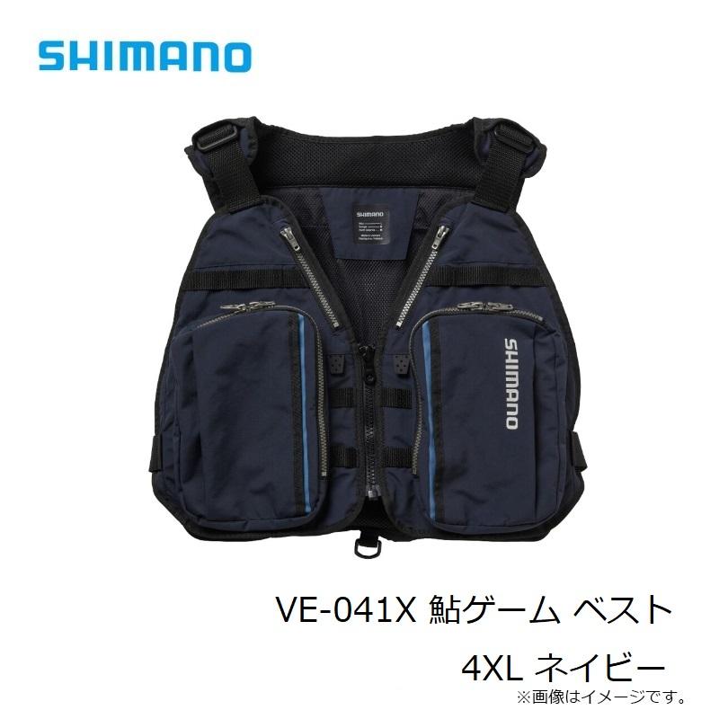 シマノ（SHIMANO） VE-041X 鮎ゲーム ベスト 4XL ネイビー 鮎ライト