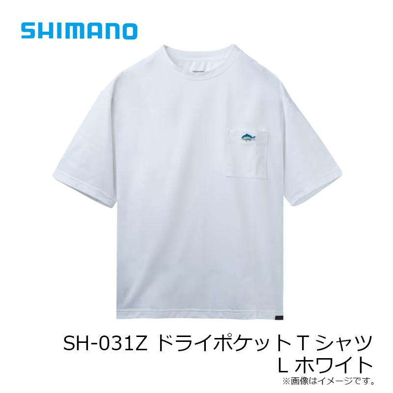 シマノ（SHIMANO） SH-031Z ドライポケットTシャツ L ホワイト : 釣具