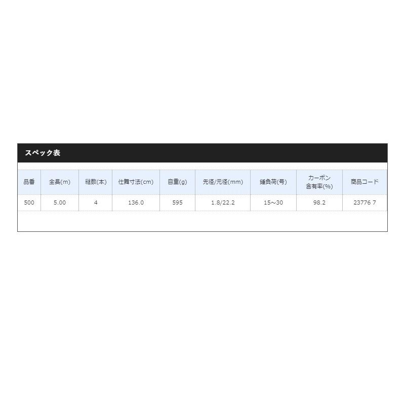 シマノ　並継石鯛竿 鳳翔 500 【最終セール！】 シマノ（SHIMANO） 鳳翔 (ほうしょう) 並継 500 / 防波堤竿 石鯛 並継