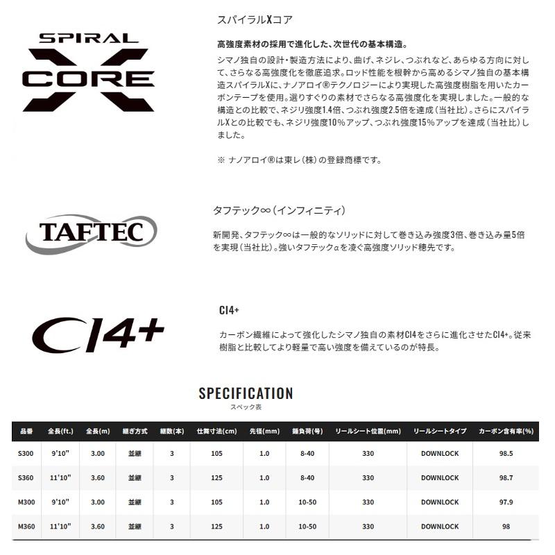 シマノ（SHIMANO） 23 リアランサーメバル S300 / 船竿 : 釣具のFTO