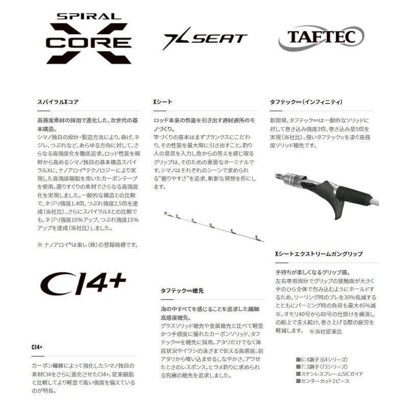 シマノ リアランサーライトヒラメ 73m230 Left 船ヒラメ 竿 左巻き用 釣具のfto 通販 Paypayモール