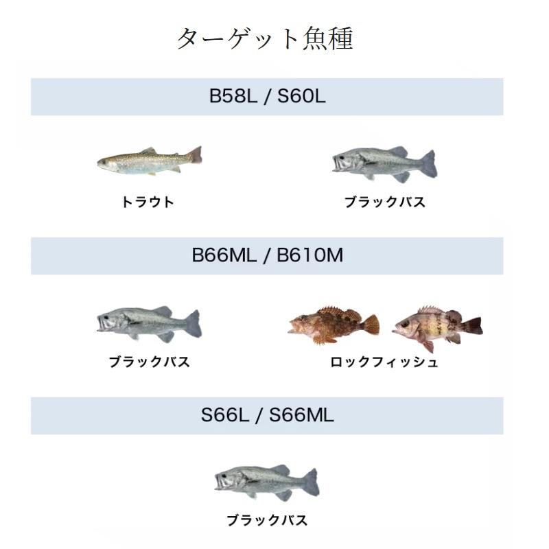 シマノ　23ルアーマチックバス B66ML　/ バス ベイト ロッド 2ピース｜yfto｜04