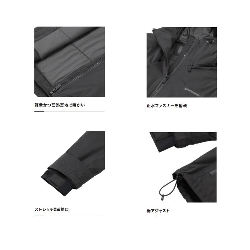 極美品　シマノ　デュラスト　ウォームレインジャケット　RB-04JU ブラックL シマノ（SHIMANO） RB-04JU デュラスト ウォームレインジャケット XL