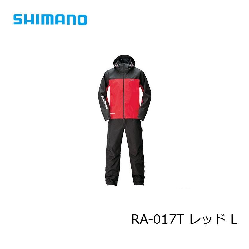 シマノ RA-017T GORE-TEX(R) アドバンスレインスーツ L レッド 