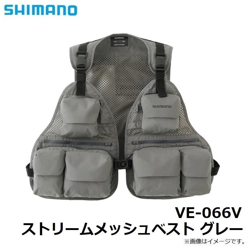 シマノ（SHIMANO） VE-066V ストリームメッシュベスト グレー : 釣具の