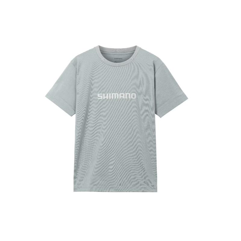 .グレー Tシャツ ショートスリーブ .新品 シマノ（SHIMANO） SH-021W ドライロゴTシャツショートスリーブ XS