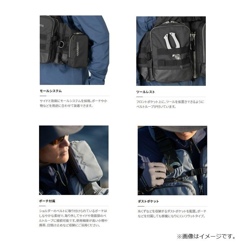 シマノ（SHIMANO） VF-274W アクトゲームベスト XL ストームグレー