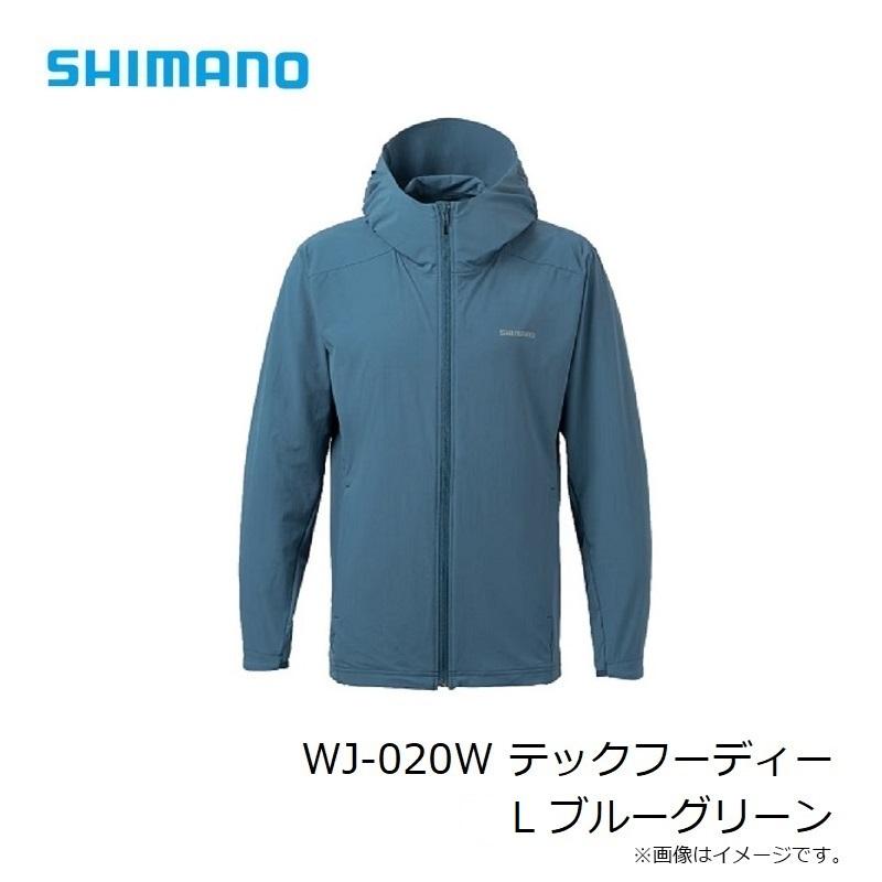 シマノ（SHIMANO） WJ-020W テックフーディー L ブルーグリーン : 釣具