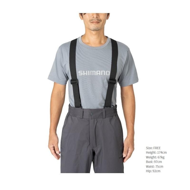 PROVISOR サスペンダー付きロングパンツ グレー