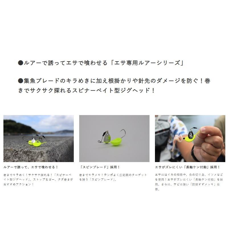 ハヤブサ HE133 エサで遊ぼう エサヘッド スピナベ 2セット 20g 1 