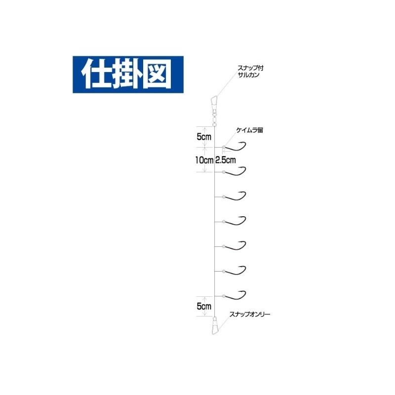 ハヤブサ　C218 瞬貫わかさぎ 秋田キツネ型 7本鈎 1.5-0.2｜yfto｜02