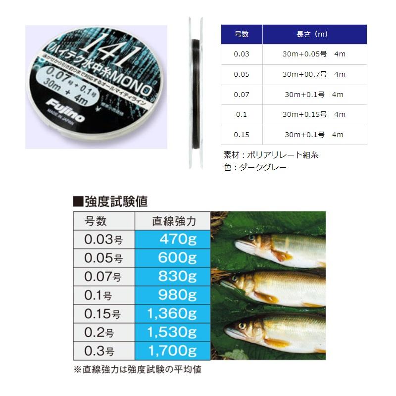 フジノライン A-85 141ハイテク水中糸MONO 0.05号 : 釣具のFTO - 通販