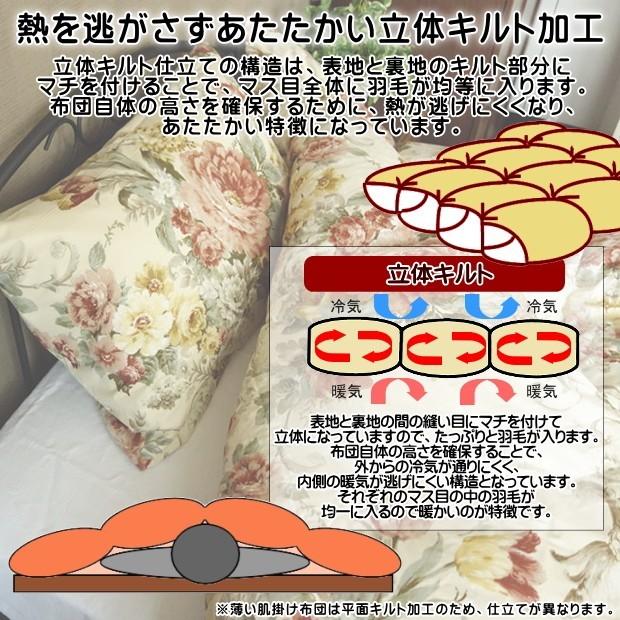 羽毛布団 ダブル 掛け布団 日本製 綿100％ ホワイトダウン90％（1.7kg