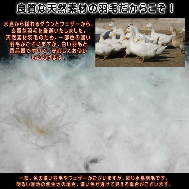 羽毛布団 シングル 掛け布団 日本製 綿100％ ホワイトダウン90％（1.4kg〜1.5kgまで増量可能）ニューゴールドラベル オーダー羽毛ふとん_2