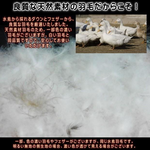 羽毛布団 シングル 掛け布団 日本製 ホワイトダウン90％（1.4kg〜1.5kgまで増量可能）エクセルゴールド オーダー羽毛ふとん_2