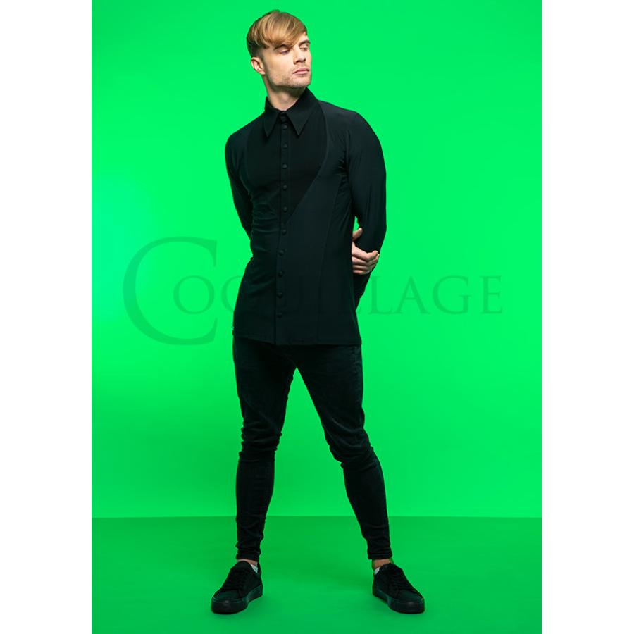 社交ダンス 社交ダンス衣装 メンズ シャツ トップス 練習着 Chrisanne