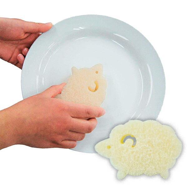 食器用スポンジ キッチンスポンジ ひつじ 台所スポンジ かわいいスポンジ 日本製 びーんず生活雑貨デポ 通販 Paypayモール