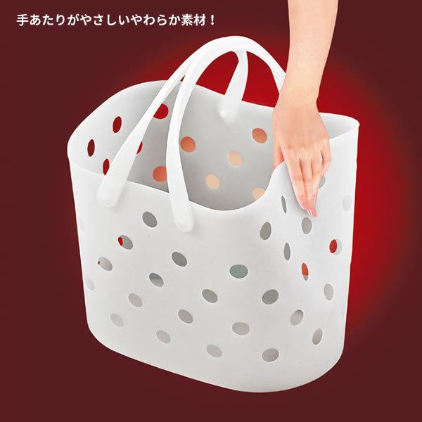 収納かご ニュードットEバスケット クリア×ネイビー 2色セット F-2459