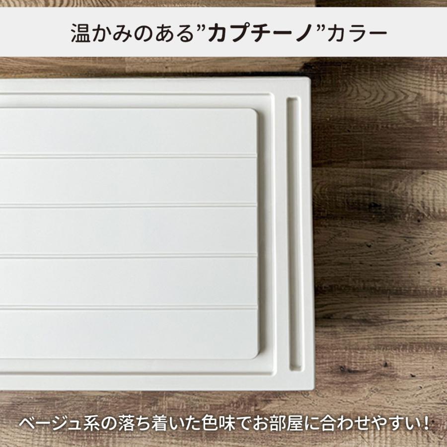 天馬 収納ケース ビュートケース 幅39×奥行74×高さ30cm カプチーノ L