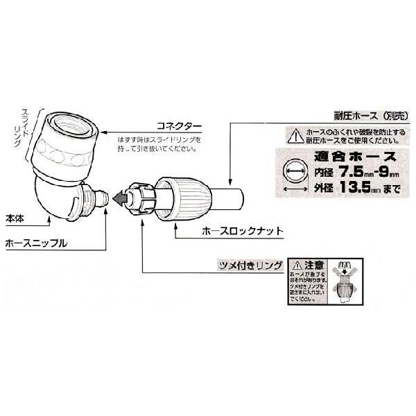 タカギ スリム L型 コネクター G069SH ( 蛇口 ホース 蛇口ニップル接続用 )｜yh-beans｜03