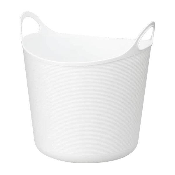 イノマタ化学 収納バスケット アルゴ L 26L ホワイト ｜ 洗濯カゴ