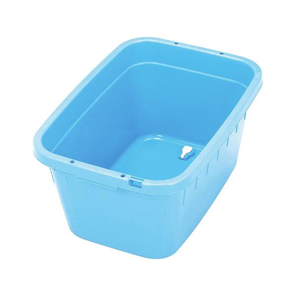 トンボ 角型タライ ジャンボ 水抜き栓付 60型 ブルー 8個セット  