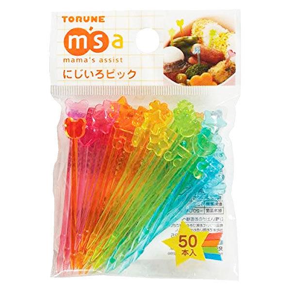 ピック にじいろピック 50本入 P-3036 | お弁当 飾り串 串 お ピック にじいろピック 50本入 P-3036 | お弁当 飾り串 串 お
