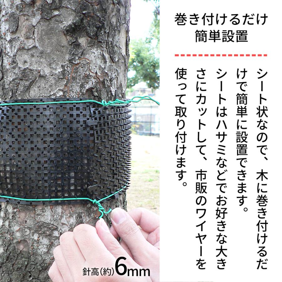 獣よけ 害獣対策グッズ 小動物痛ガール ブラック 2枚入り 4個セット EG