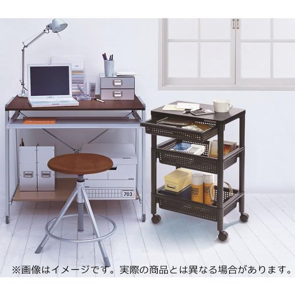 キッチンワゴン ウッドテーブルワゴン 引き出しバスケット付 ホワイト